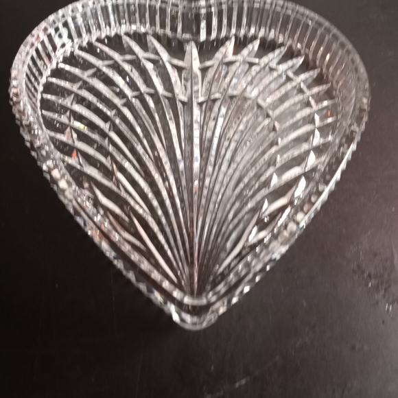 Waterford Crystal Art Marked Marquis Waterford Crystal 7 Heart Shaped Vanity Tray